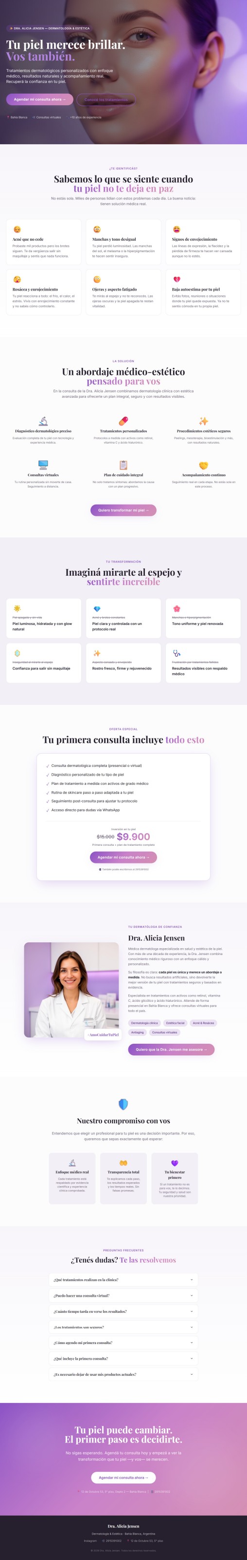 Dra. Alicia Jensen – Dermatología & Estética