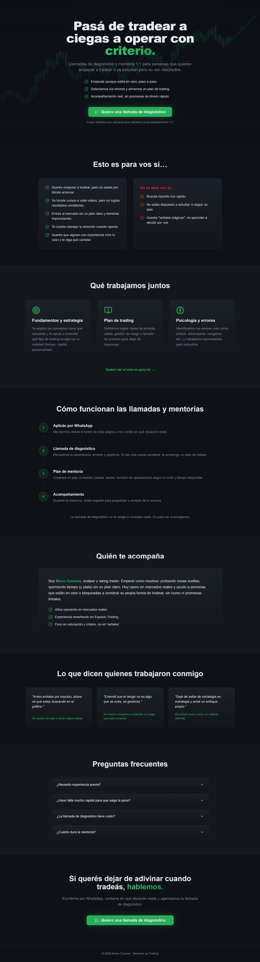 Mentoría de Trading – Mario Coceres